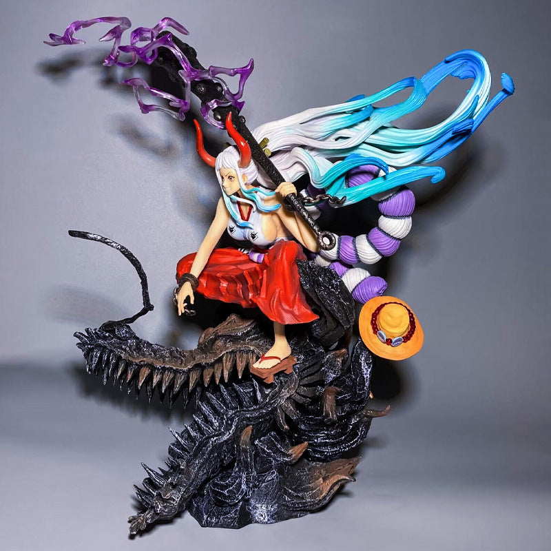 One Piece Yamato on a dragon head