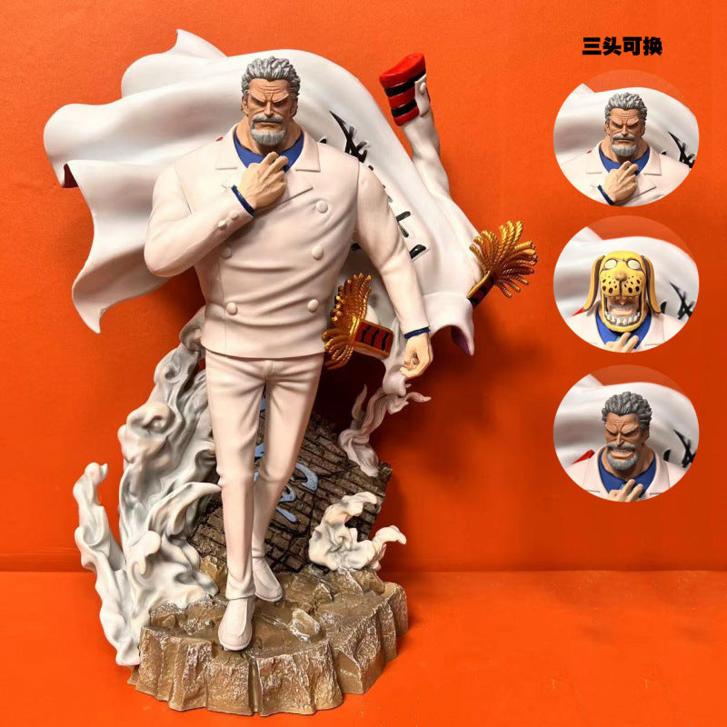 One Piece Garp Vice Admiral three-headed