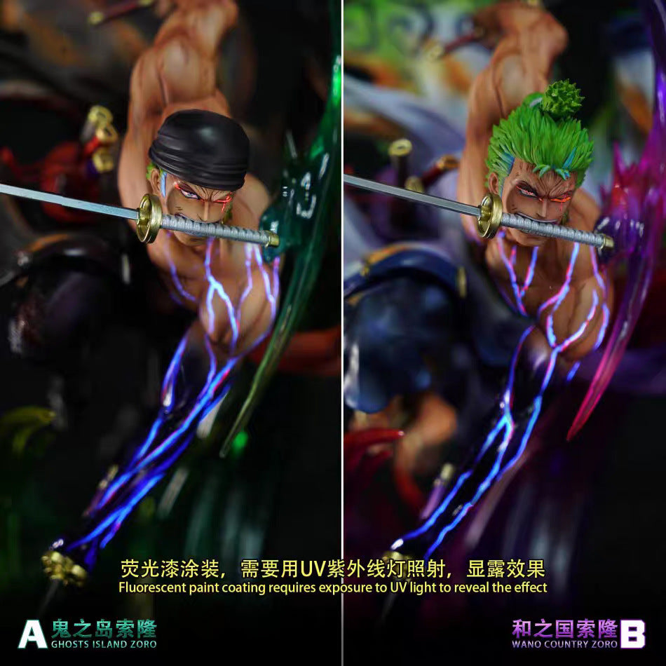One Piece Zoro Luminous fluorescent Oni no shima flowing cherry blossom