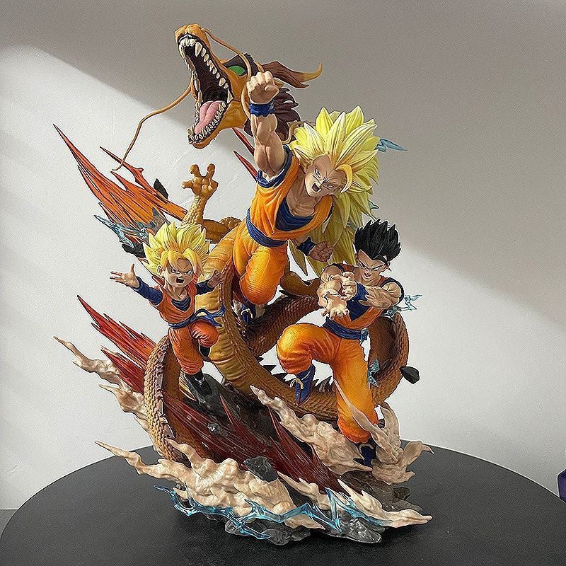 Dragon Ball father and son three Goku Gohan and Goten Dragon Fist